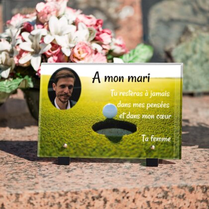 Plaque funéraire golf 18 plapuedacaes.com
