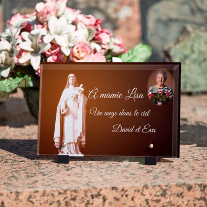 Plaque funéraire sainte-therese 30 plapuedacaes.com
