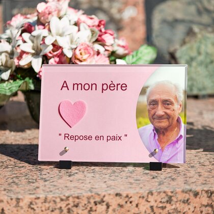 Plaque funéraire coeur-rose 23 plapuedacaes.com
