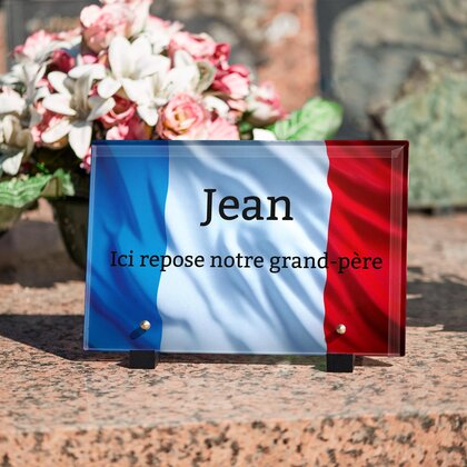 Plaque funéraire drapeau-francais 26 plapuedacaes.com
