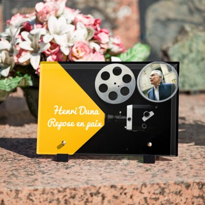 Plaque funéraire cinema-projecteur 11 plapuedacaes.com
