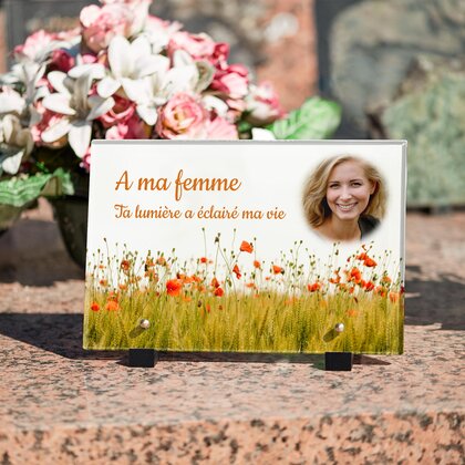 Plaque funéraire coquelicot 2 plapuedacaes.com
