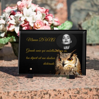 Plaque funéraire plaque-funeraire-hibou 14 plapuedacaes.com
