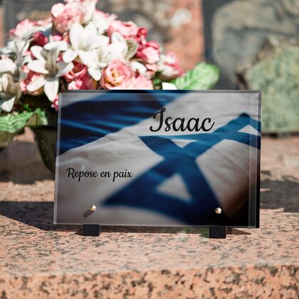 Plaque funéraire drapeau-israel 28 plapuedacaes.com

