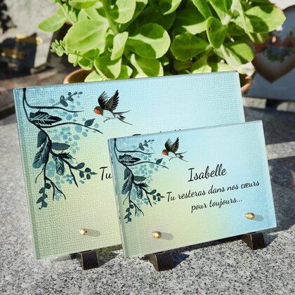 Plaque funéraire aquarelle-oiseau 27 plapuedacaes.com
