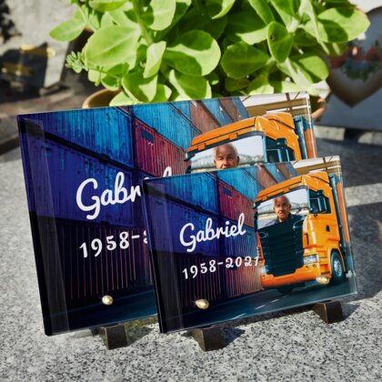 Plaque funéraire camion-conteneur 29 plapuedacaes.com
