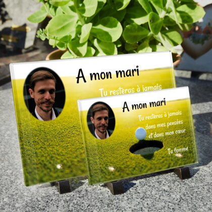 Plaque funéraire golf 14 plapuedacaes.com
