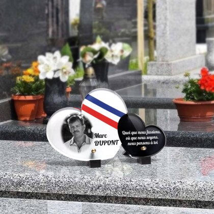 Plaque funéraire bandeau-bleu-blanc-rouge-forme-double-coeur 30 plapuedacaes.com
