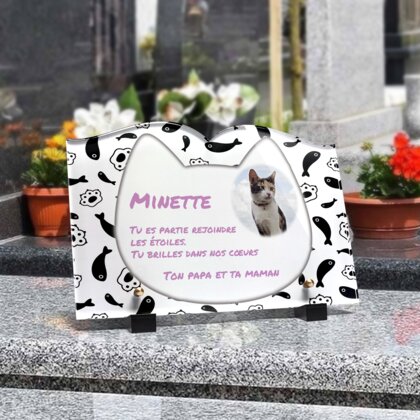 Plaque funéraire cadre-tete-de-chat-forme-livre 19 plapuedacaes.com
