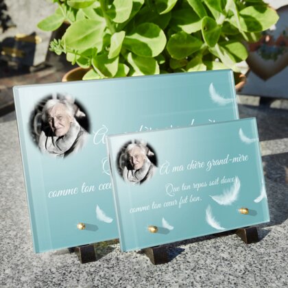 Plaque funéraire plaque-funeraire-plume 24 plapuedacaes.com
