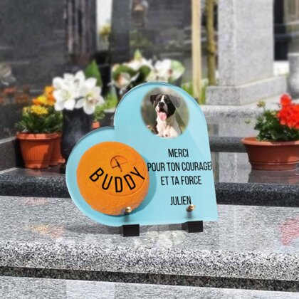 Plaque funéraire balle-pour-chien-forme-coeur 26 plapuedacaes.com
