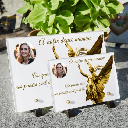 Plaque funéraire ange-dore 30 plapuedacaes.com
