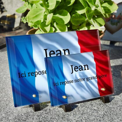 Plaque funéraire drapeau-francais 22 plapuedacaes.com

