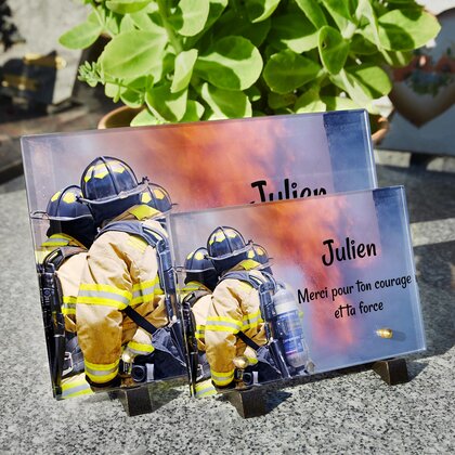 Plaque funéraire pompiers-flammes 27 plapuedacaes.com
