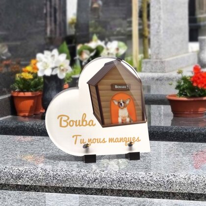 Plaque funéraire maison-de-chien-forme-coeur 28 plapuedacaes.com
