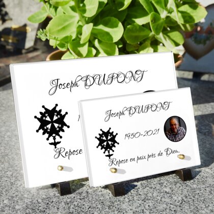 Plaque funéraire protestant-croix-huguenote 25 plapuedacaes.com
