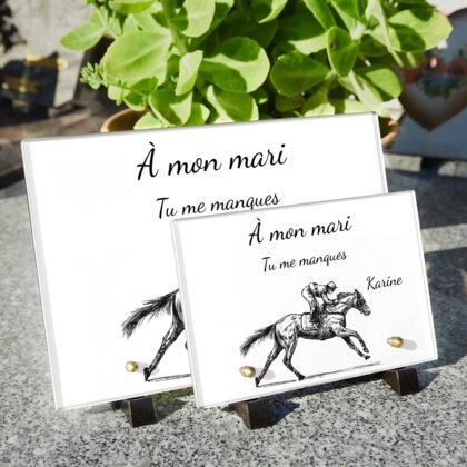Plaque funéraire dessin-equitation 18 plapuedacaes.com
