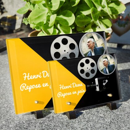 Plaque funéraire cinema-projecteur 12 plapuedacaes.com
