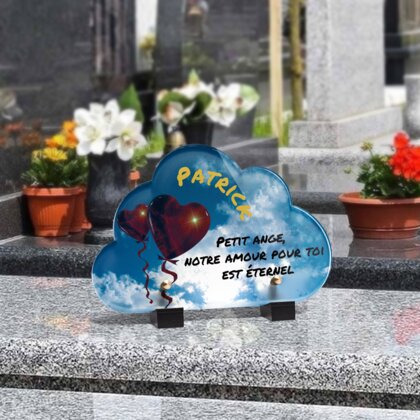 Plaque funéraire ballons-coeurs-forme-nuage 26 plapuedacaes.com
