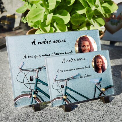 Plaque funéraire bicyclette-retro 26 plapuedacaes.com
