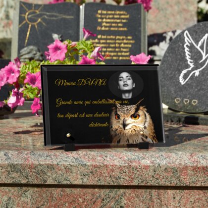 Plaque funéraire plaque-funeraire-hibou 4 plapuedacaes.com
