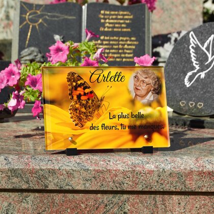Plaque funéraire papillon-jaune 28 plapuedacaes.com
