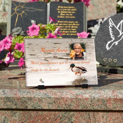 Plaque funéraire plaque-funeraire-canard 24 plapuedacaes.com
