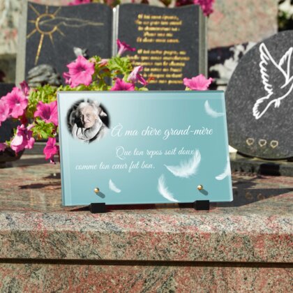 Plaque funéraire plaque-funeraire-plume 10 plapuedacaes.com
