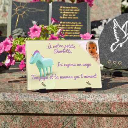 Plaque funéraire licorne-en-3d 7 plapuedacaes.com
