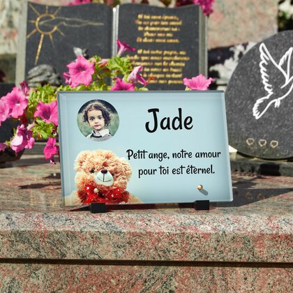 Plaque funéraire enfant-nounours 27 plapuedacaes.com
