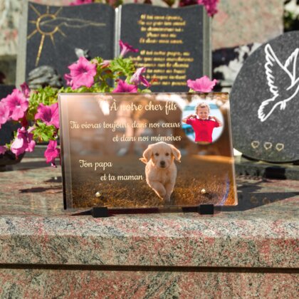Plaque funéraire golden-retriever-chiot 15 plapuedacaes.com

