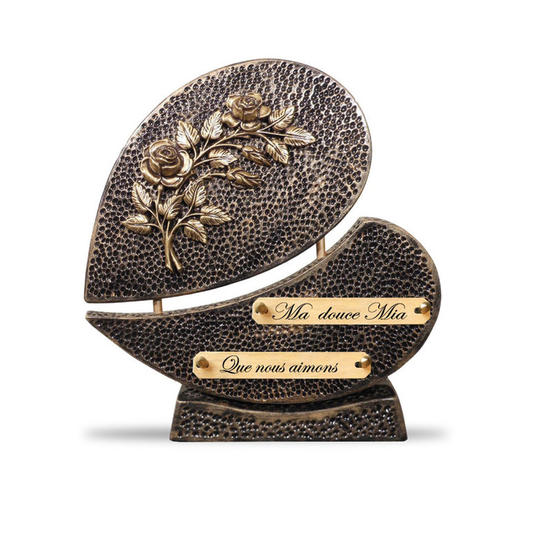 Plaque funéraire plaque-contemporaine-coeur-et-bronze 28 plapuedacaes.com
