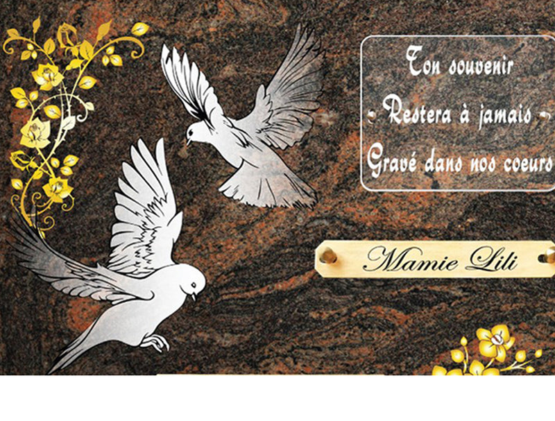Plaque funéraire Compogranit colombes