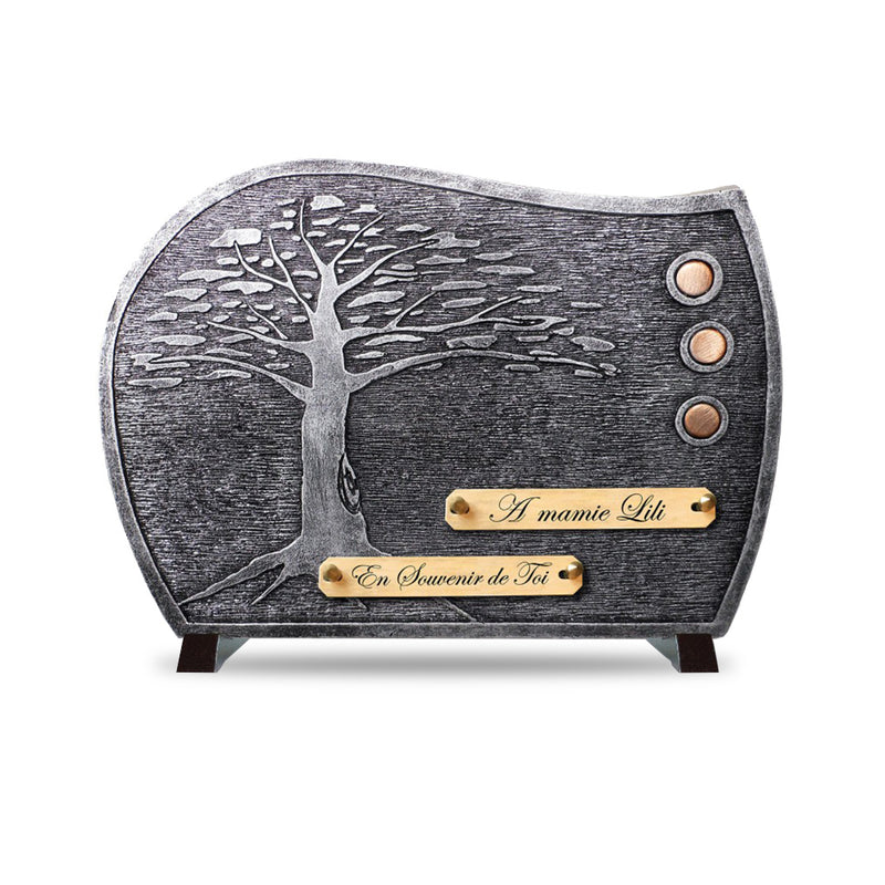 Plaque funéraire plaque-contemporaine-arbre-argent 22 plapuedacaes.com
